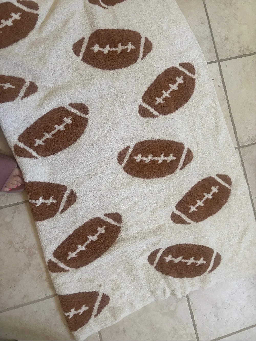 Football soft knit blanket throw double sided great
